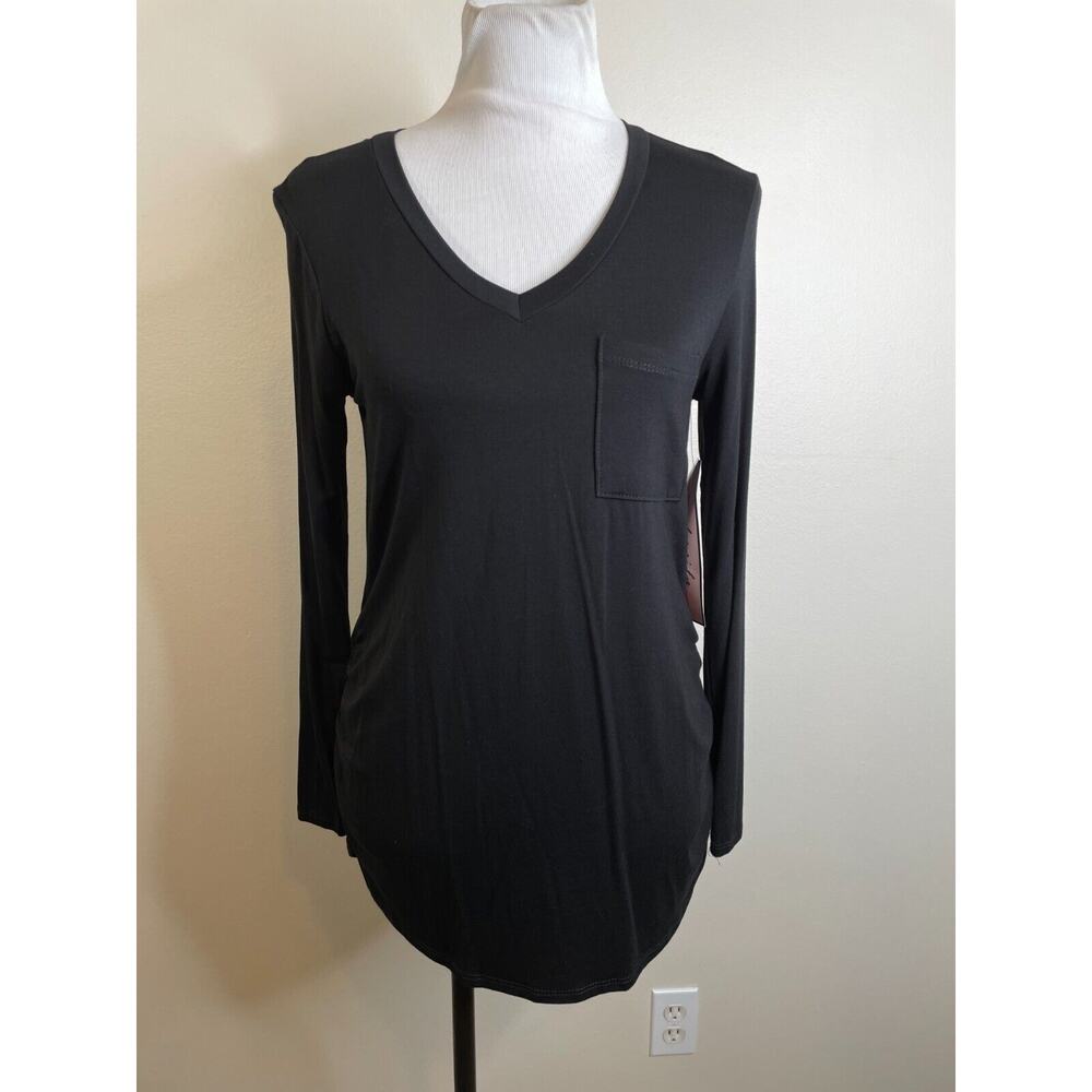 Ragdoll Maternity Essentials Long Sleeve Scoop Neck T-Shirt Top Size Small NWT